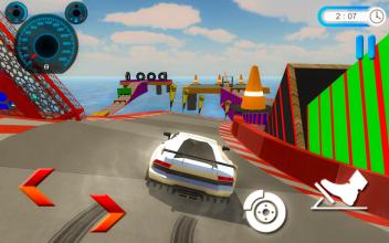 Impossible Mega Ramp car Stunts Race截图3