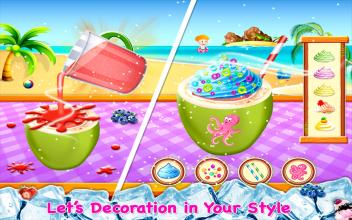 Coconut Milkshake Maker  Beach Party Cooking Game截图1