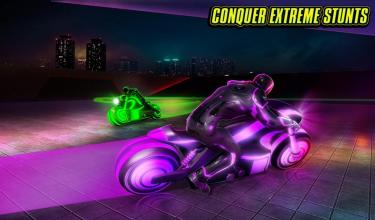 Light Bike Stunt Racing Game截图2