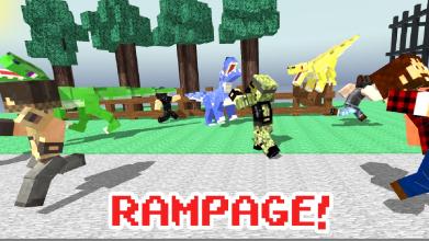 Blocky Dino Park Raptor Attack截图2