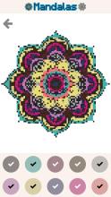 Mandalas color by number  Mandala pixel art截图1