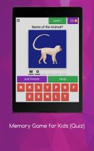 Memory Game for Kids Quiz Animals, Birds & more截图5