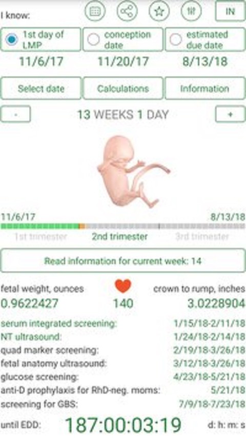 Pregnancy Calculator + Calendar截图2