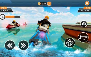 Floating water racing surfer – stunts floating run截图3