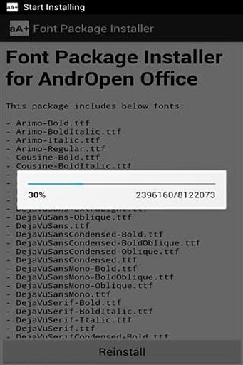 AOO字体包安装截图1