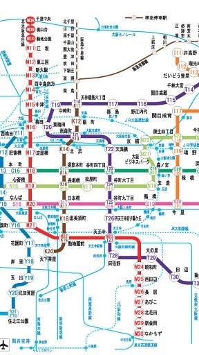 大阪地铁路线图截图1