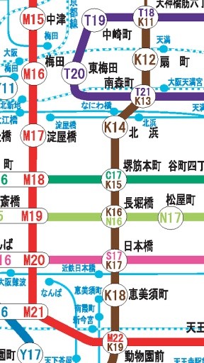 大阪地铁路线图截图2
