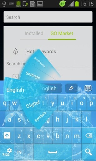 水蓝色键盘GO截图3