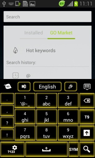 黄色的霓虹灯键盘GO截图10