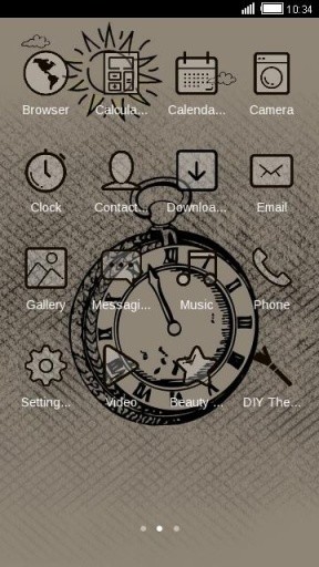 Drawn Clock C Launcher Theme截图2