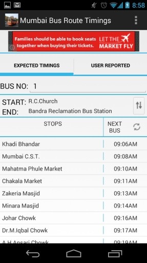孟买巴士时序截图4