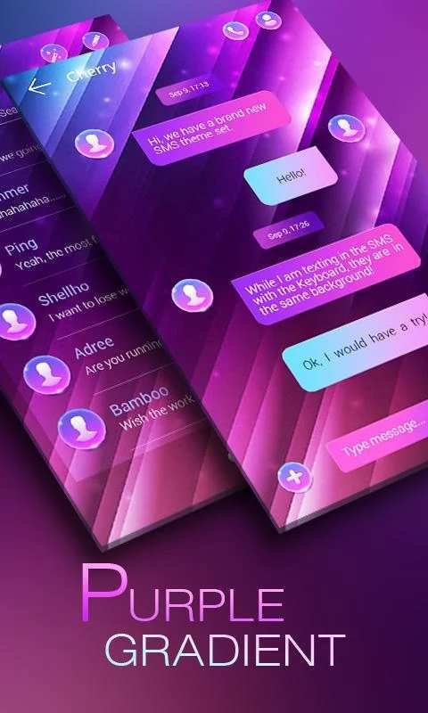 (FREE) GO SMS GRADIENT THEME截图3