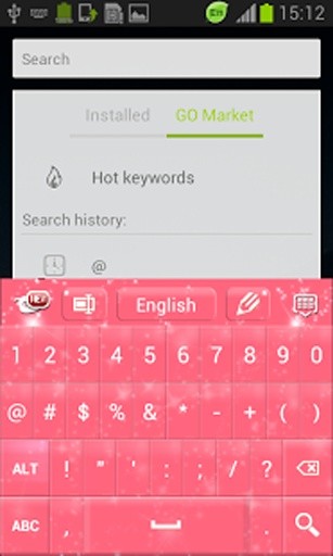 粉红闪亮GO键盘截图4