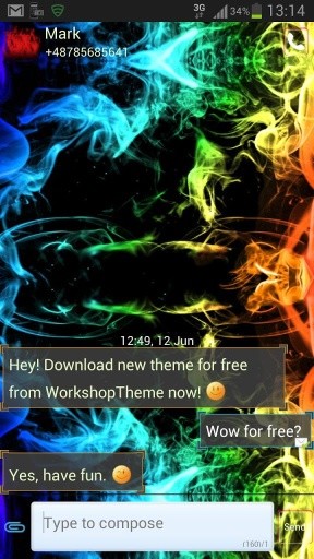 GOSMS Theme rainbow smoke截图2