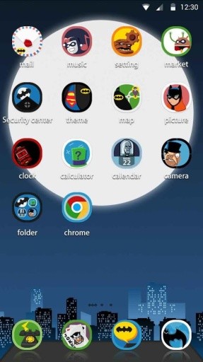 Dark Hero Hola Launcher Theme截图3