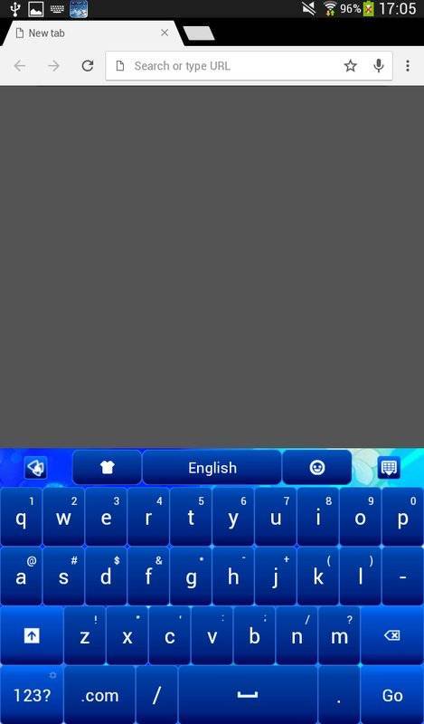 GO Keyboard Simple Blue Theme截图4