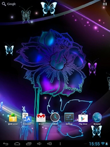 Neon Butterflies Live Wallpaper截图2