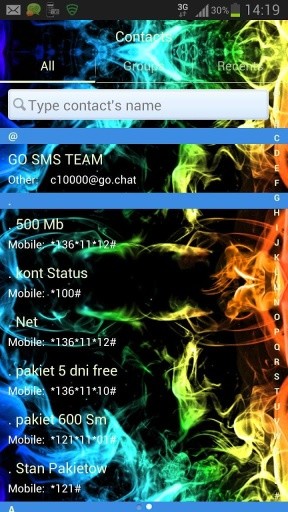 GOSMS Theme rainbow smoke截图4