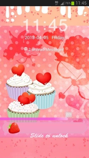 GO Locker Theme cupcake heart截图1