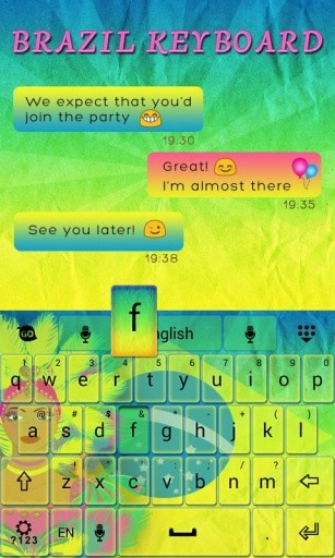 Brazil Carnival Keyboard Theme截图4