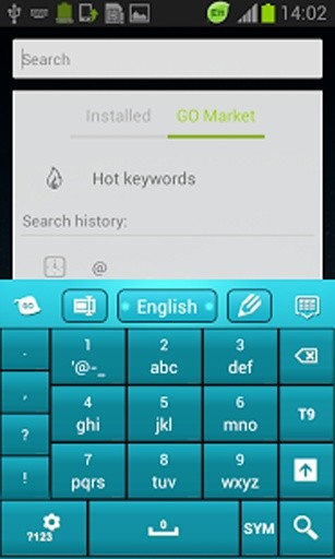 霓虹蓝色键盘GO截图6