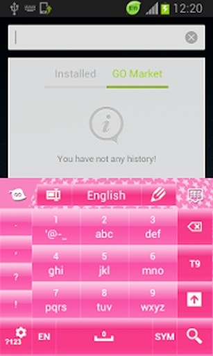粉红色的Android键盘截图6