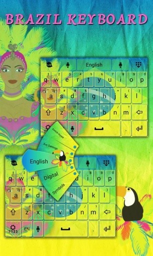 Brazil Carnival Keyboard Theme截图1