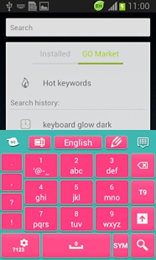 键盘的Android粉红截图6