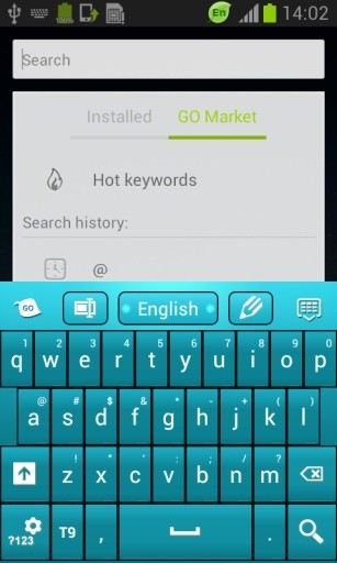 霓虹蓝色键盘GO截图8
