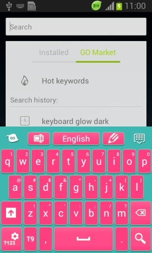 键盘的Android粉红截图8