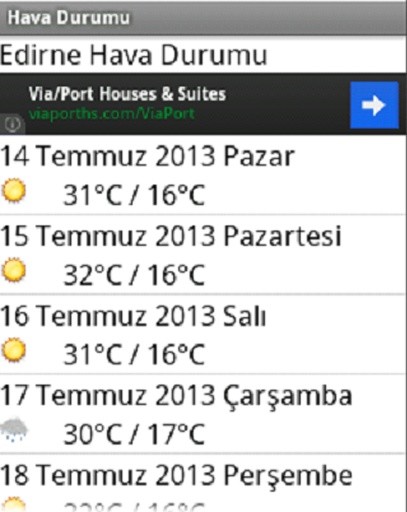 Hava Durumu 15 G&uuml;nl&uuml;k截图2