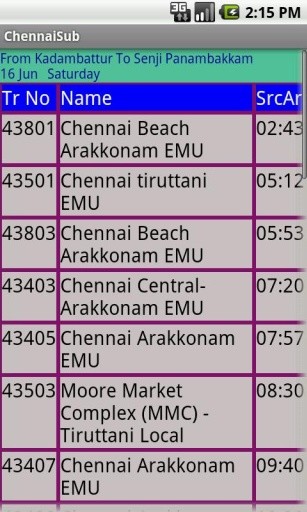 Chennai Suburban trains截图2