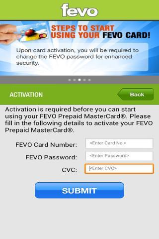 FEVO Prepaid MasterCard&reg;截图1