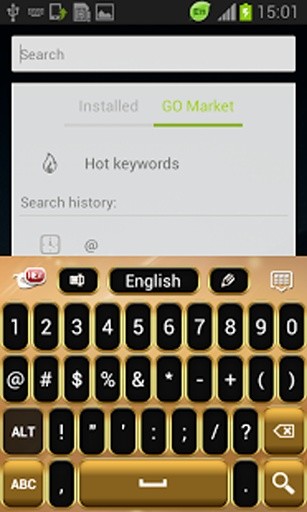 Neon Gold Go Keyboard截图2