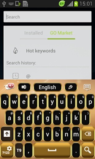 Neon Gold Go Keyboard截图1