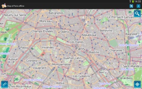 Map of Paris offline截图1