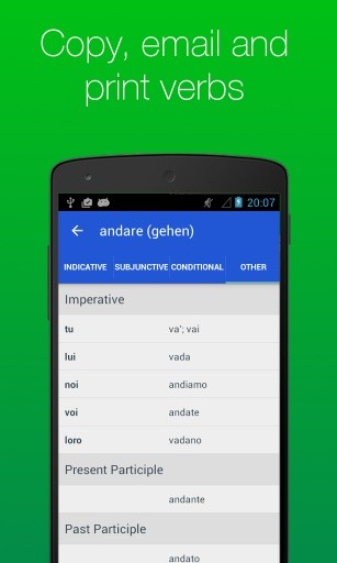 Italian Verb Conjugator截图4