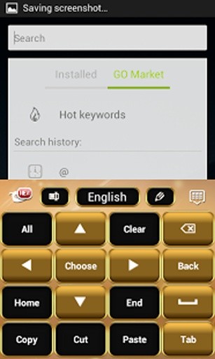 Neon Gold Go Keyboard截图3