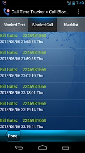 Call Time Tracker + Call Blocker Free截图5