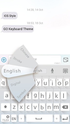 GO Keyboard Flat White Theme截图1