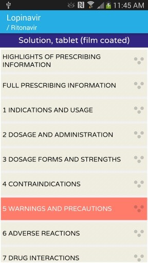 AIDSinfo Drug Database截图3