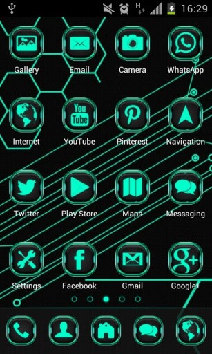 Neon Green Tech GO Theme截图5