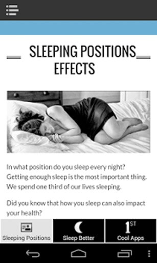 Sleep Positions Health Effects截图1