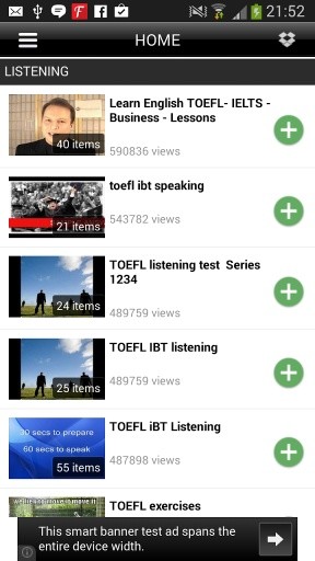 10000 Videos Learning TOEFL截图2