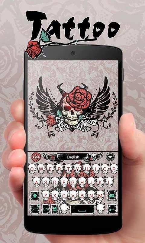 Tattoo Go Keyboard theme截图1