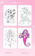 Girls Coloring Book  Color by Number for Girls截图2