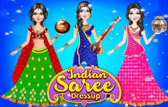 Indian Saree Dress Up and chaniya choli dresses截图5