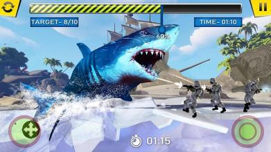 Angry Shark Adventure World : Megalodon Attack 3D截图1