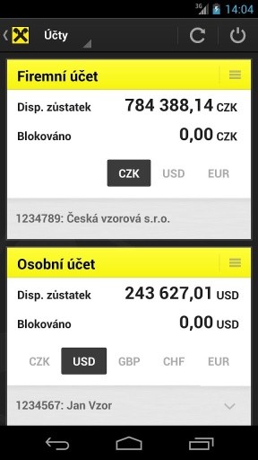 Mobiln&iacute; eKonto Raiffeisenbank截图3