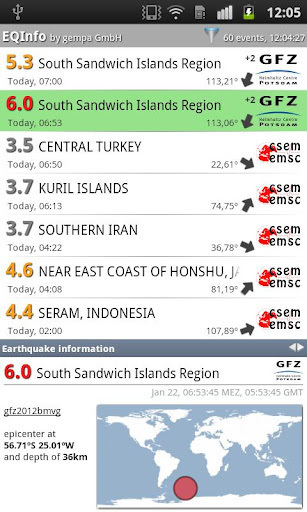 EQInfo - 全球地震信息截图3